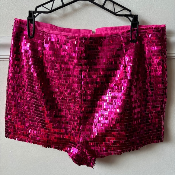 Nasty Gal Pants - Hot Pink Sequin Hot Pants